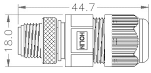 Чертеж. M12 Holin, M8/M12 разъёмы, герметичные Чертеж. M12 Holin, M8/M12 разъёмы, герметичные